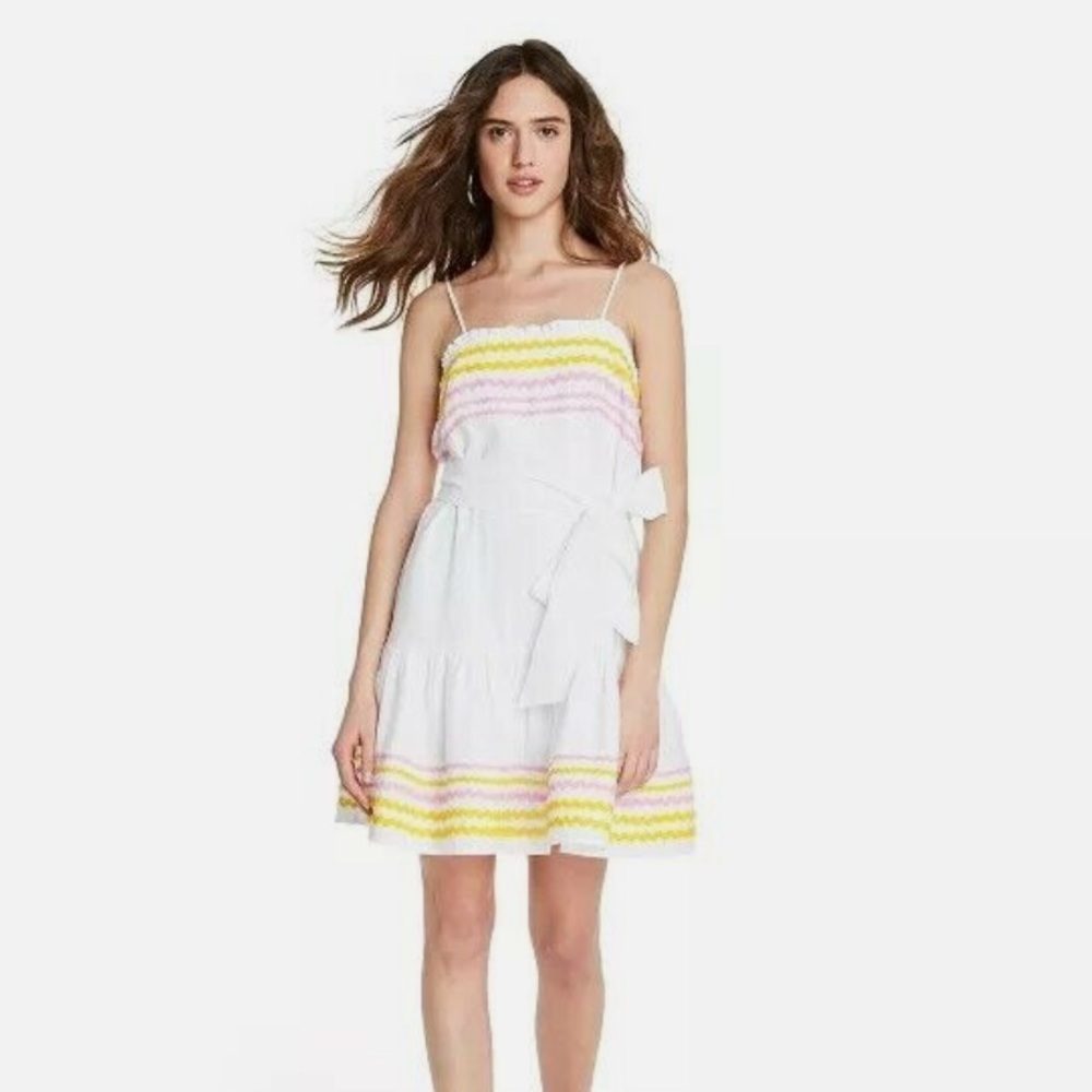 NWT Lisa Marie Fernandez Ric Rac White Dress